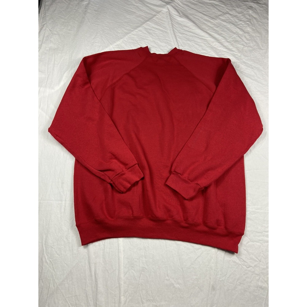 VTG 90s Tultex Maximum Sweats Adult Size 3XLT‎ Pullover Raglan Sweatshirt Red